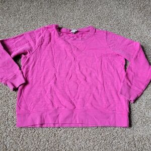 J.Crew Pink Fuchsia Long Sleeve Sweatshirt Size Large